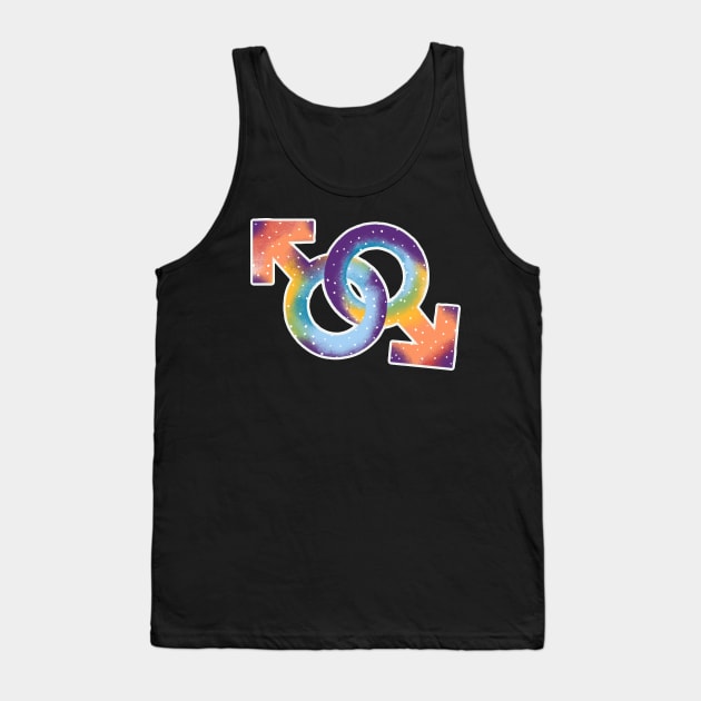 Symbols or signs that refer to men, rainbow and dots, support homosexuality Tank Top by TamxngTa